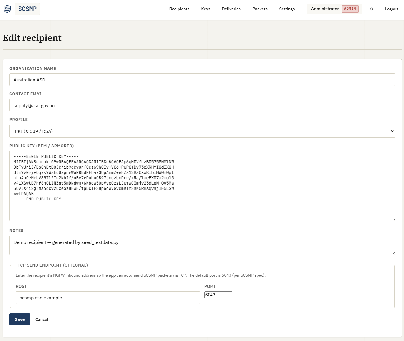SCSMP Interface 03